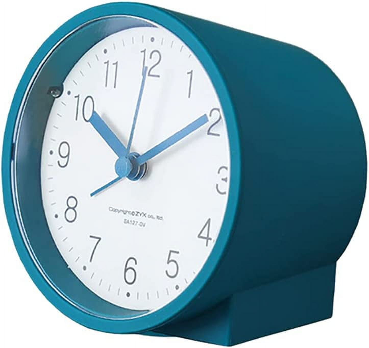 WIHE Battery Operated Analog Alarm Clock Silent Non Ticking, Ascending