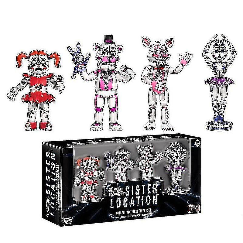 WIHE Fnaf Security Breach Action Figures Movable Joints Bonnie Foxy
