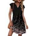 thumbnail image 1 of WIHOLL Casual Dresses for Women 2026 Spring Summer V Neck Ruffle Sleeve Sundress with Pockets Loose Fit, 1 of 10