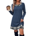 thumbnail image 1 of WIHOLL Long Sleeve Dress for Women Knit Tunic Sweater Dress Crew Neck Casual Fall Winter Dresses, 1 of 10
