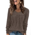 thumbnail image 1 of WIHOLL Long Sleeve Shirts for Women V Neck Tunic Tops Lightweight Womens Sweaters Fall Outfits, 1 of 12