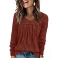 thumbnail image 1 of WIHOLL Long Sleeve Shirts for Women V Neck Tunic Tops Lightweight Womens Sweaters Fall Outfits, 1 of 12