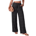 thumbnail image 1 of WIHOLL Pants for Women Wide Leg Pants Summer Straight Long Palazzo Loose Casual Trousers With Pockets, 1 of 11