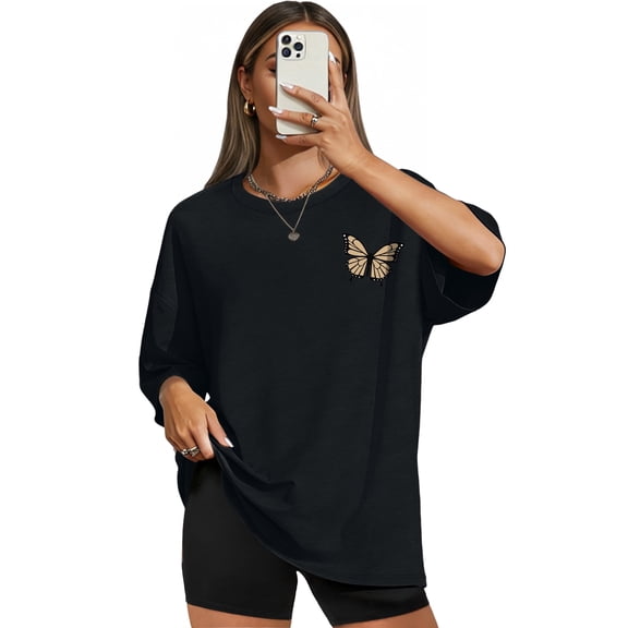WIHOLL Plus Size Tops for Women Oversized Love Heart Casual Summer Workout Graphic Tees Crewneck Loose Fit Tshirts
