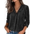 thumbnail image 1 of WIHOLL Tops for Women 3/4 Length Sleeve V Neck Lightweight Business Casual Blouses Spring Summer Work Outfits, 1 of 11