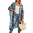 thumbnail image 1 of WIHOLL Women's Cover Up Floral Print Kimono Cardigan Loose Casual Blouse Summer Swimsuit Beach, 1 of 10