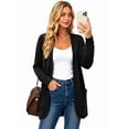 thumbnail image 1 of WIHOLL Lightweight Cardigan for Women Long Sleeve Cardigans Fall Casual Open Front Tops with Pockets Black, 1 of 9