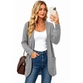 thumbnail image 1 of WIHOLL Lightweight Cardigan for Women Long Sleeve Cardigans Fall Casual Open Front Tops with Pockets Grey, 1 of 9