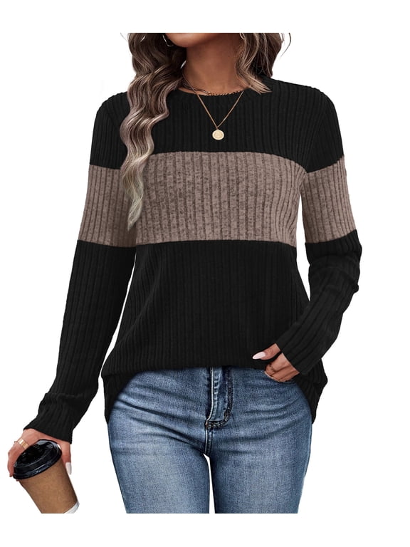 Womens Sweaters Long Sleeve Shirts Fall Outfits Early Fall Fashion 2026 Winter Clothing