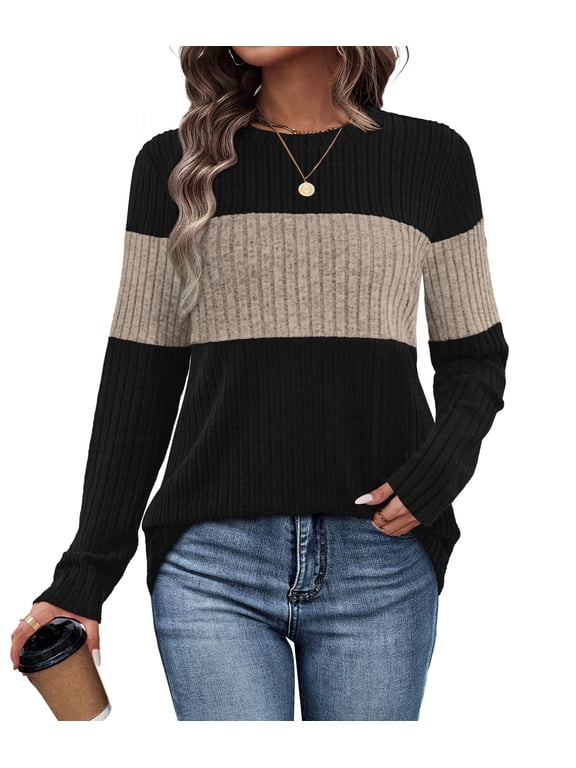 Womens Sweaters Long Sleeve Shirts Fall Outfits Early Fall Fashion 2026 Winter Clothing
