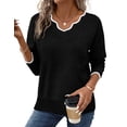 thumbnail image 1 of WIHOLL Womens V Neck Sweaters Pullover Cozy Lightweight Sweater Fall Long Sleeve Tops Winter Clothing 2026, 1 of 9