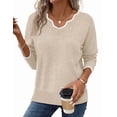 thumbnail image 1 of WIHOLL Womens V Neck Sweaters Pullover Cozy Lightweight Sweater Fall Long Sleeve Tops Winter Clothing 2026, 1 of 9