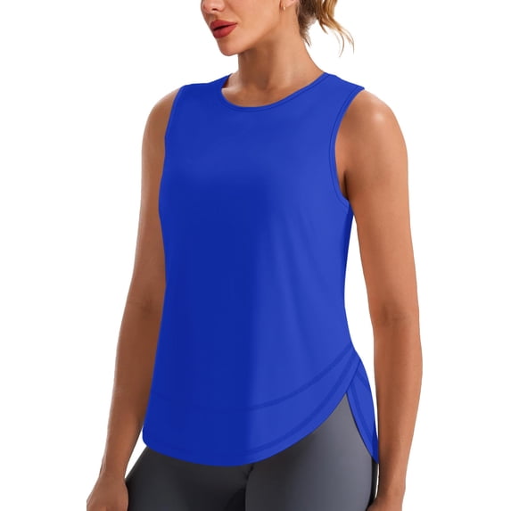 WIHOLL Womens Workout Tank Tops Lightweight Sleeveless Shirts for Women Loose Fit Tops for Athletic Running Tennis Yoga