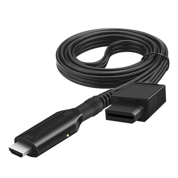 Retro Console to HD TV Adapter Cable, High-Definition Audio Video Converter Cord for Classic Wii Gaming Systems