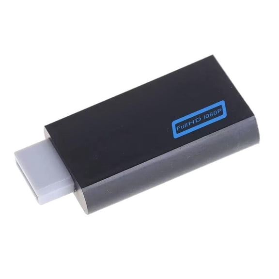 WII to HDMI Converter Adapter, 1080p HD Output, 3.5mm Audio Jack, Plug & Play, ABS, 2.83x1.34x0.59 Inch