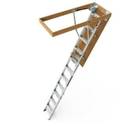 WIILAYOK Aluminum Attic Ladder Household Manual Lifting Attic Ladder Folding Loft Stairs