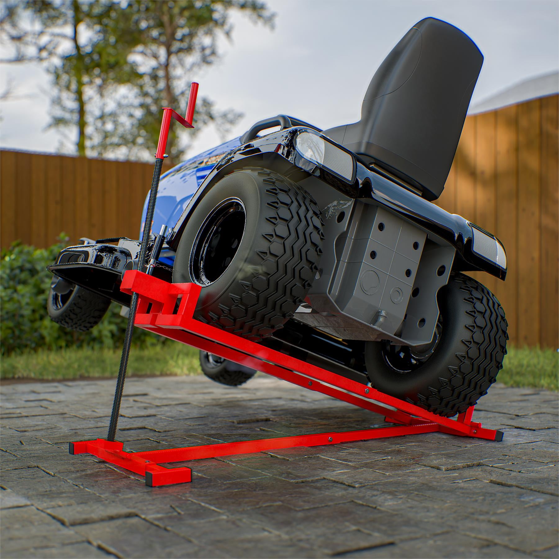 Ride on mower jack stand hotsell