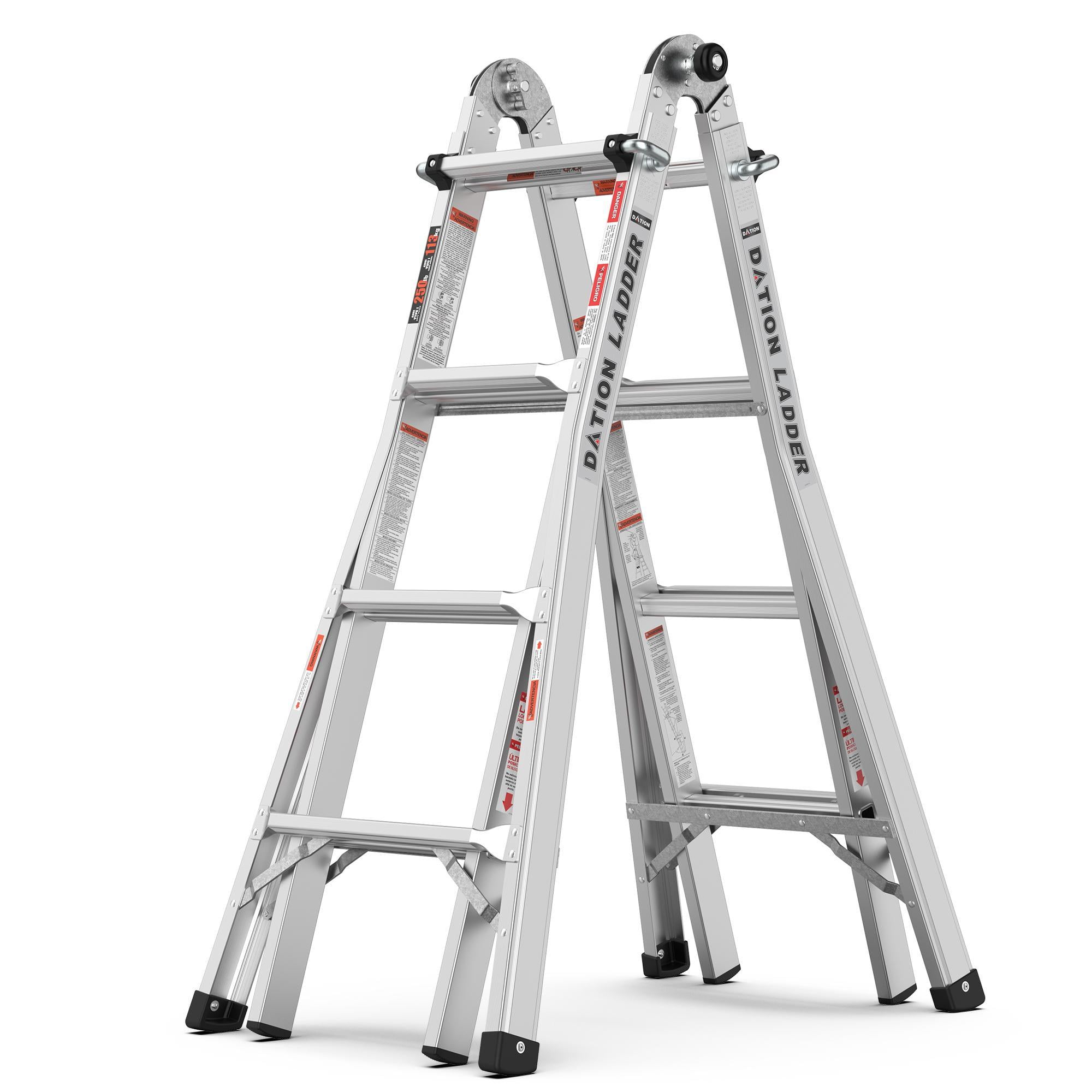 WIILAYOK Multifunctional Aluminum Alloy Telescopic Ladder 17ft Foldable A-type ladder straight ladder