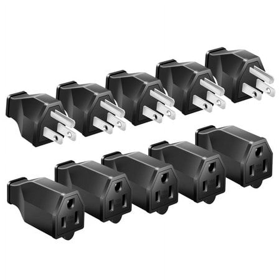 WIJYK Extension Cord Ends 125V 15A 2Pole 3Wire Male Plug and Female