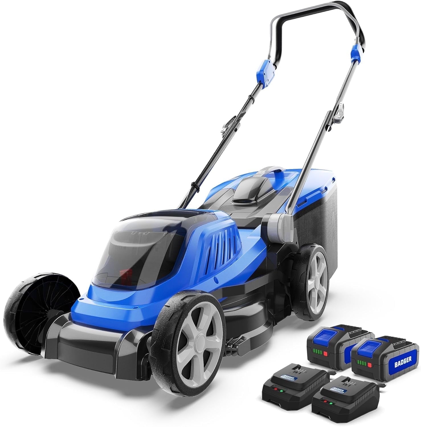 WILD BADGER POWER  40V 16 Cordless Brushless Lawn Mower, 5 Cutting Height Adjustments, Electric Lawn Mower, Quickly Folding Within 5’s, 20V*2 4.0AH Battery and Super Charger Included. - Shop  Black Friday Deals for 2024!