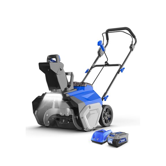 WILD BADGER POWER 20-Inch 40V Cordless Snow Blower, Brushless Motor with LED Light for Wet & Heavy Snow