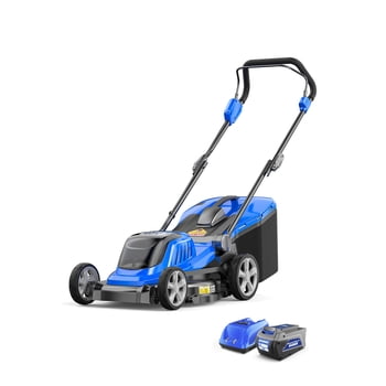 Wild Badger Power 40V 18″ Cordless Lawn Mower Brushless , 2,100 sq ft/0.048 ac, 1×4.0Ah Battery & Fast Charger, 5-Position Height ,for Small-to-Medium Lawns