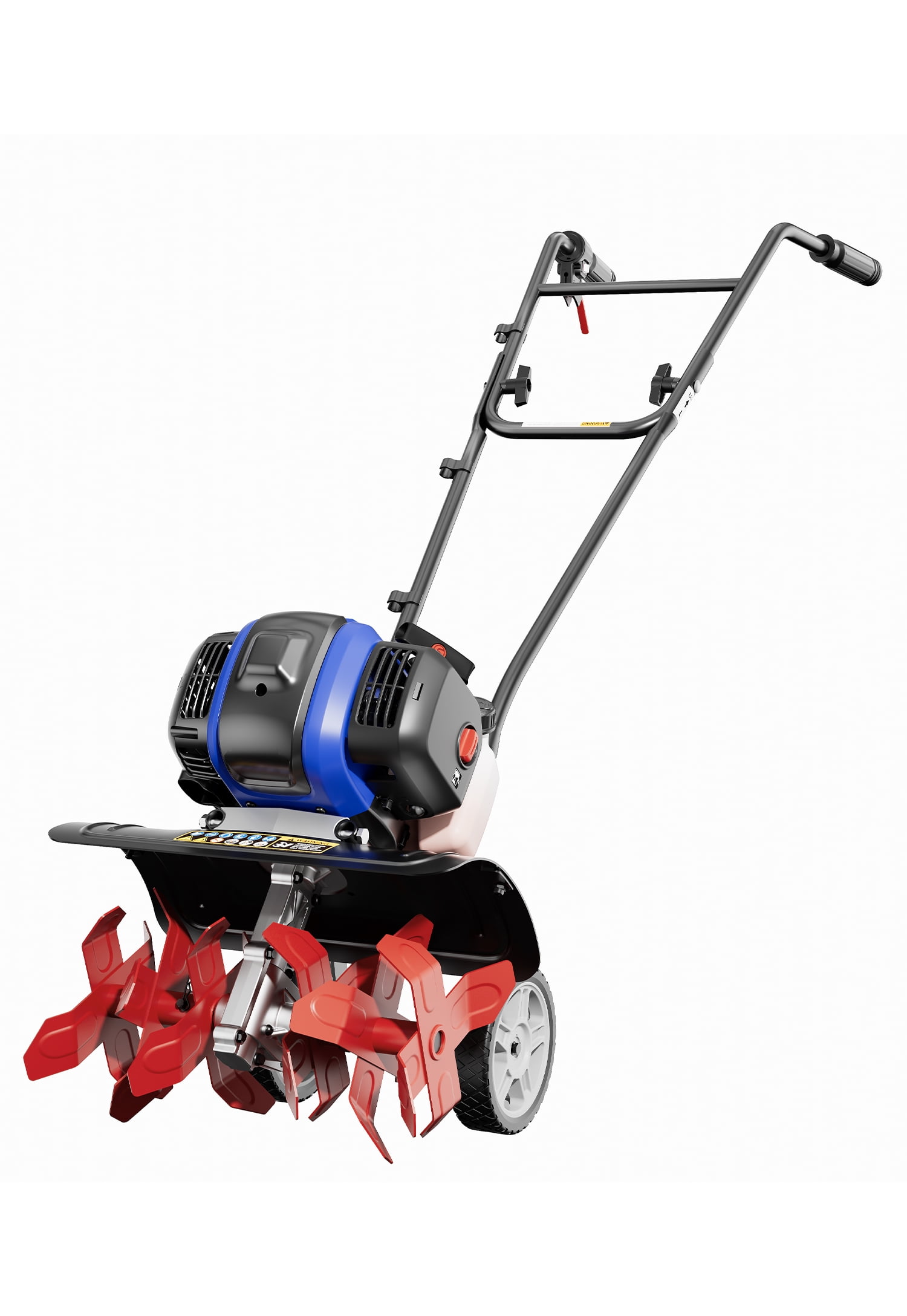 WILD BADGER POWER Garden Tiller 53cc Mini Cultivator 15-inch.