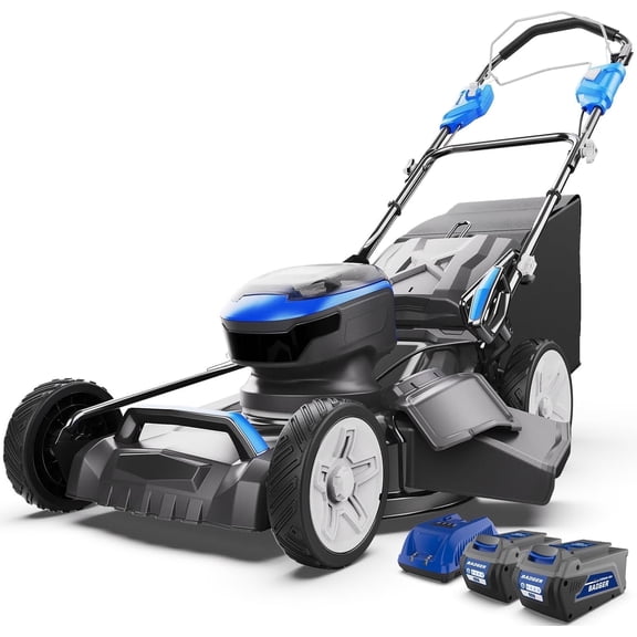 Wild Badger Power 40V 21″ Cordless Lawn Mower Brushless, 3,200 sq ft/0.073 ac, 2×4.0Ah Batteries & Fast Charger, 7-Position Heights,for Medium-to-Large Lawns