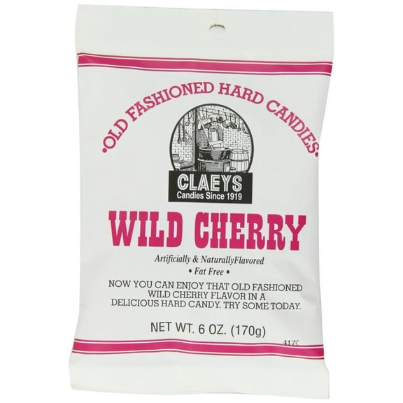 WILD CHERY HARD CANDY6OZ by CLAEYS CANDIES MfrPartNo 651