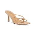 thumbnail image 1 of WILD PAIR Womens Beige Padded Strappy Lolaa Square Toe Stiletto Slip On Dress Thong Sandals Shoes 9.5 M, 1 of 4