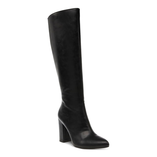 NICHOLAS KIRKWOOD Womens Black Faux Pearl Embellised Heel Goring Padded Casati Round Toe Block Heel Leather Chelsea Boot