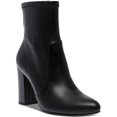 thumbnail image 1 of WILD PAIR Womens Black Padded Slip Resistant Becci Round Toe Block Heel Zip-Up Dress Booties 9.5 M, 1 of 3