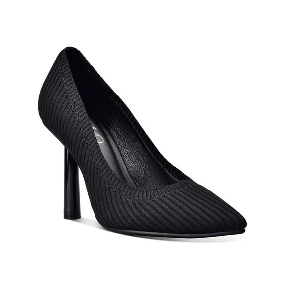 WILD PAIR Womens Black Striped Comfort Daliaa Pointed Toe Stiletto Slip On Dress Pumps Shoes 6.5 M