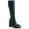 thumbnail image 1 of WILD PAIR Womens Black Zipper Accent Killian Round Toe Block Heel Riding Boot 10 M, 1 of 2