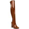 thumbnail image 1 of WILD PAIR Womens Brown Slip Resistant Padded Stretch Bravy Pointed Toe Block Heel Zip-Up Heeled Boots 8.5 M, 1 of 3