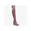 WILD PAIR Womens Pink 19.5 Height Slip Resistant Padded Stretch Bravy Pointed Toe Block Heel Zip-Up Heeled Boots M