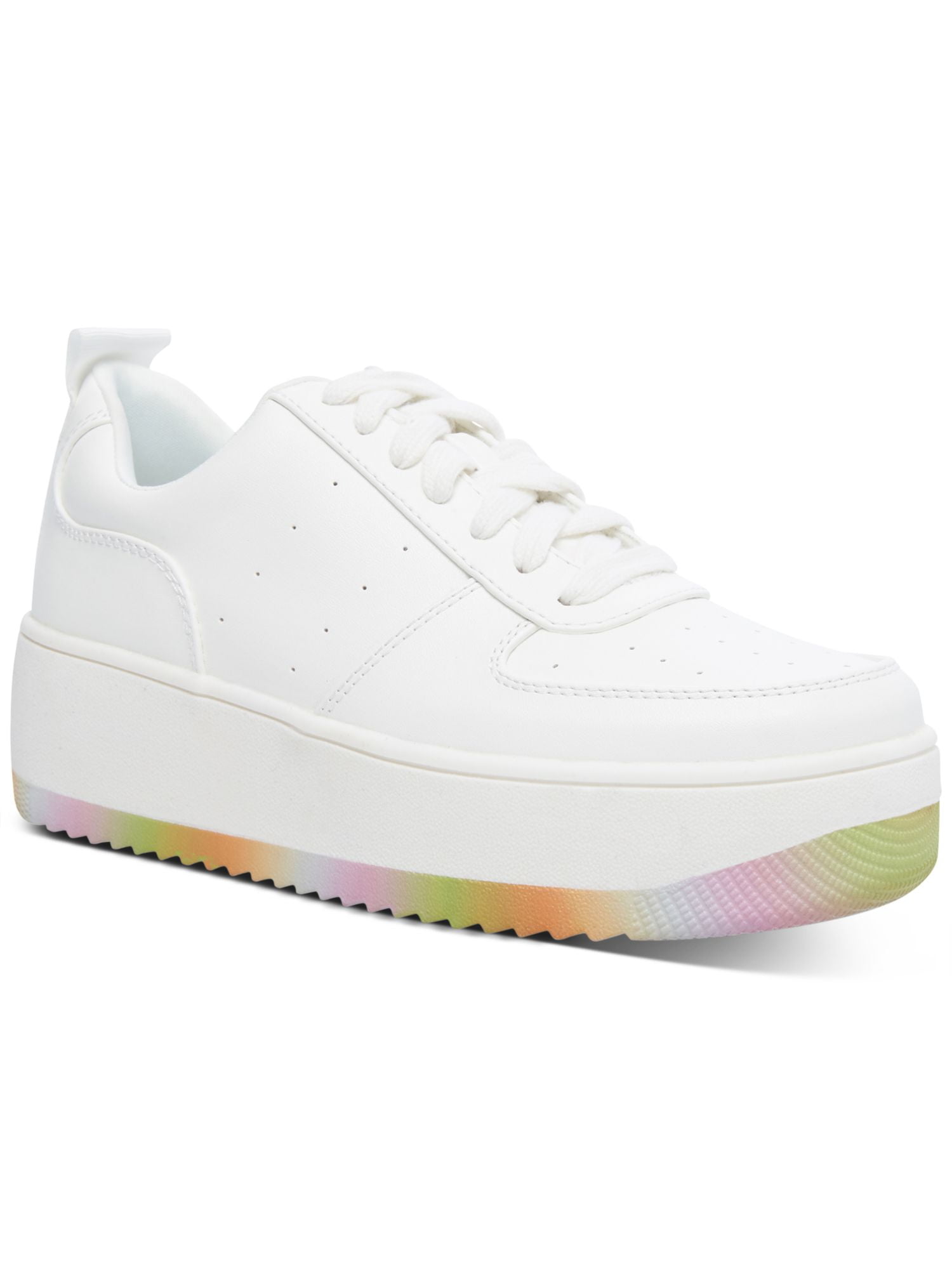 White rainbow hotsell platform sneakers