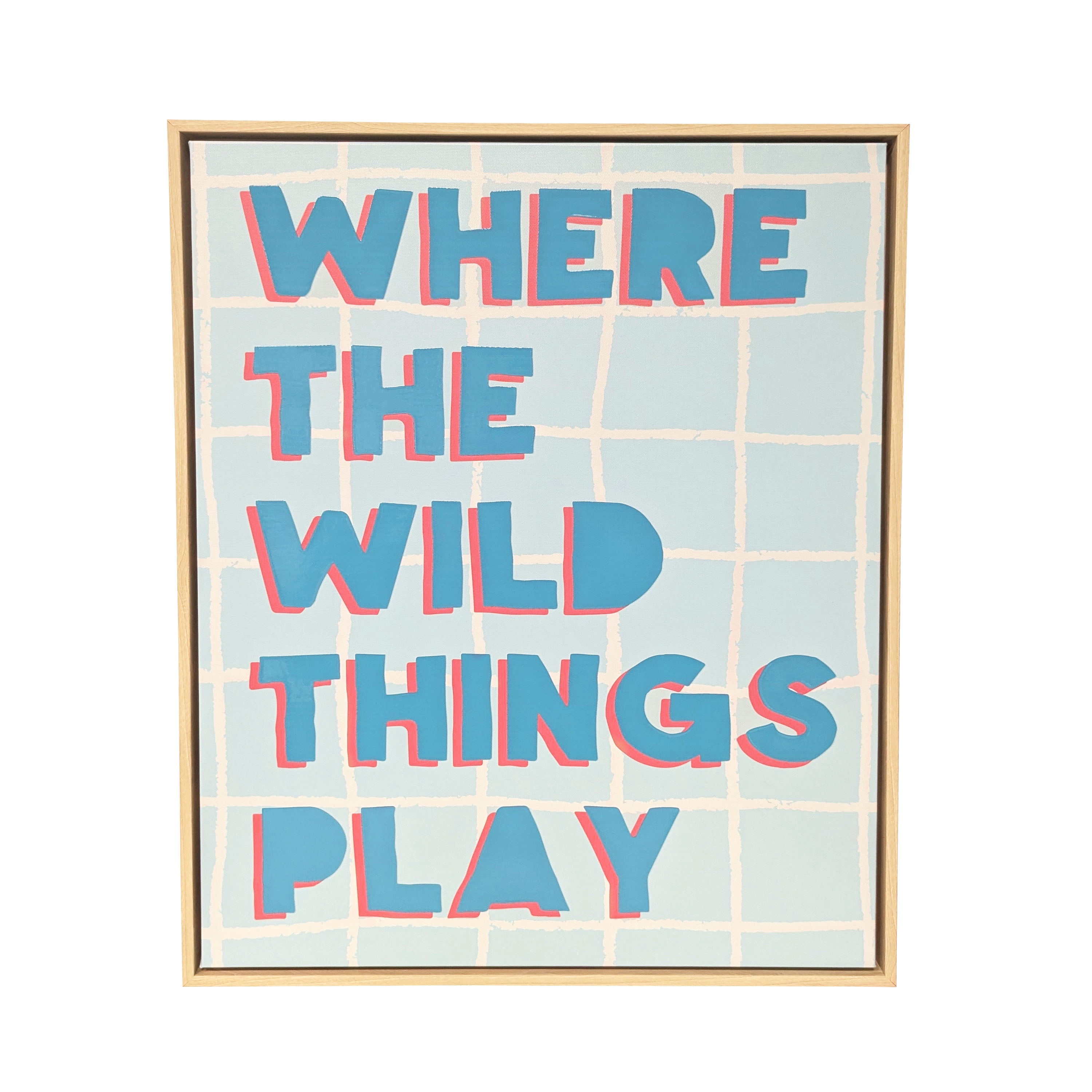 House of Happy 16x20 "Wild Things" Kids 3D Printed Wall Art on Canvas