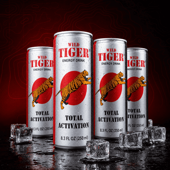 "WILD Tiger Energy Drink, 8.3 fl oz, Pack of 4 (US Edition)"