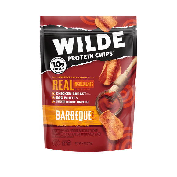 WILDE Protein Chips Barbeque, Thin Crispy High Protein, Keto Low Carb Snack, 4.0 Oz
