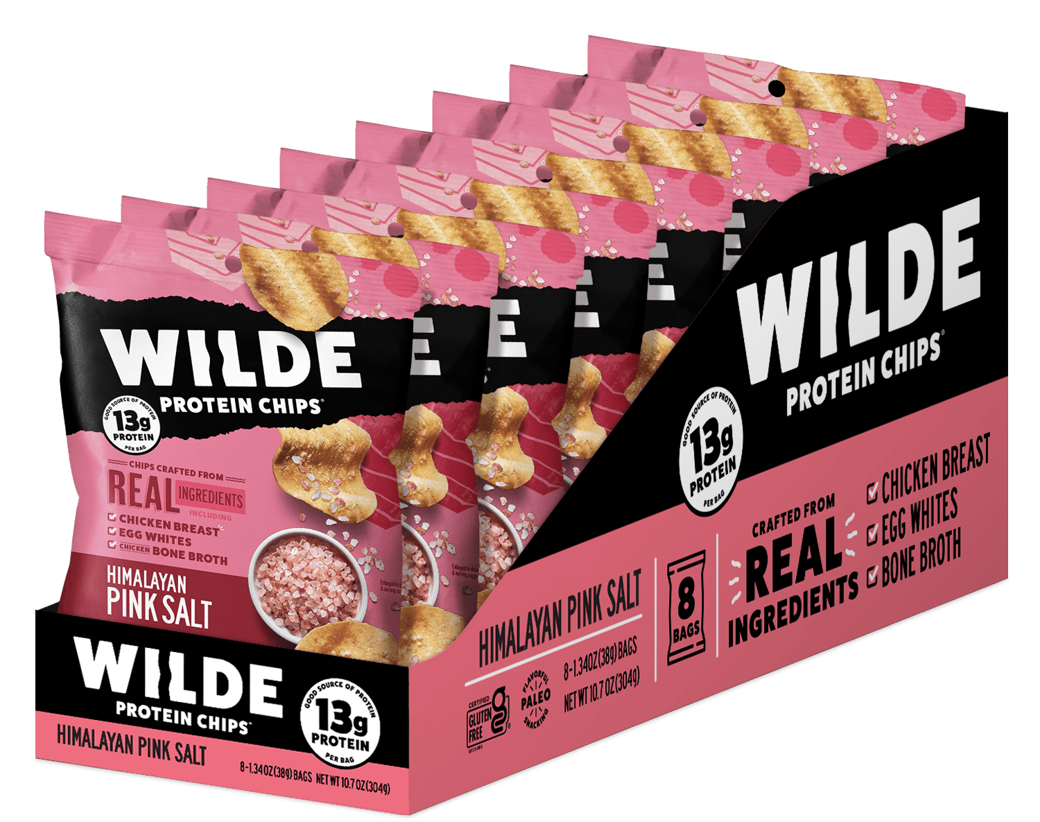 WILDE Protein Chips Himalayan Pink Salt 1.34oz (8-1.34oz)