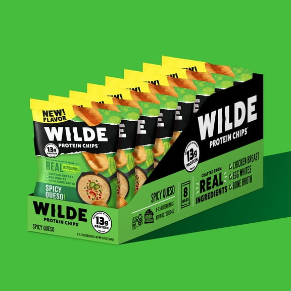 WILDE Protein Chips Spicy Queso 1.34oz (8-1.34oz)