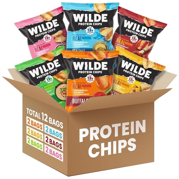 WILDE Protein Chips, Variety Pack, 1.34oz Bags