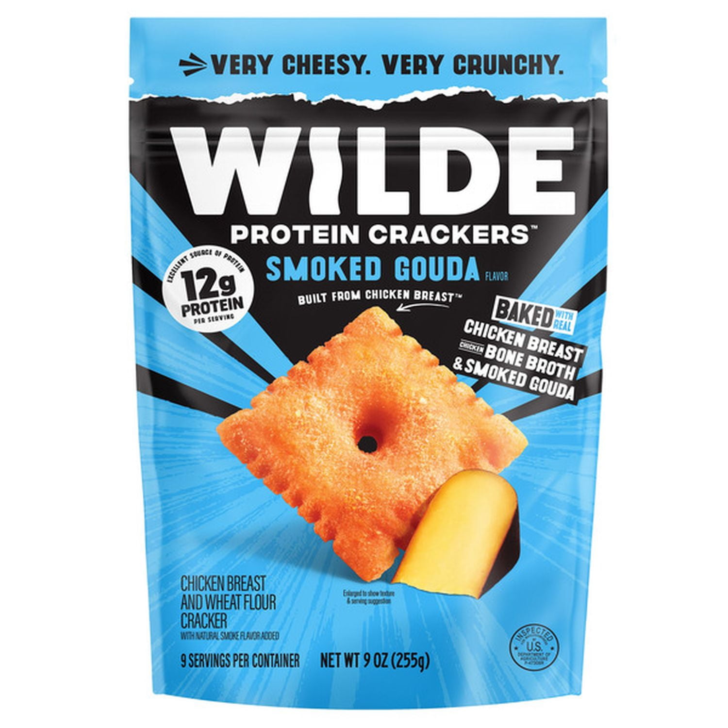 WILDE Protein Crackers Smoked Gouda 9oz - rated 4.3 stars from 16 reviews