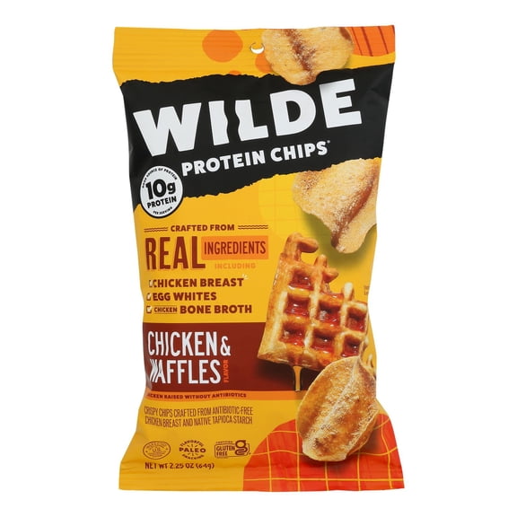WILDE SNACKS - Crispy Chicken Chips for Flavorful Snacking - 2.25 OZ, Case of 12