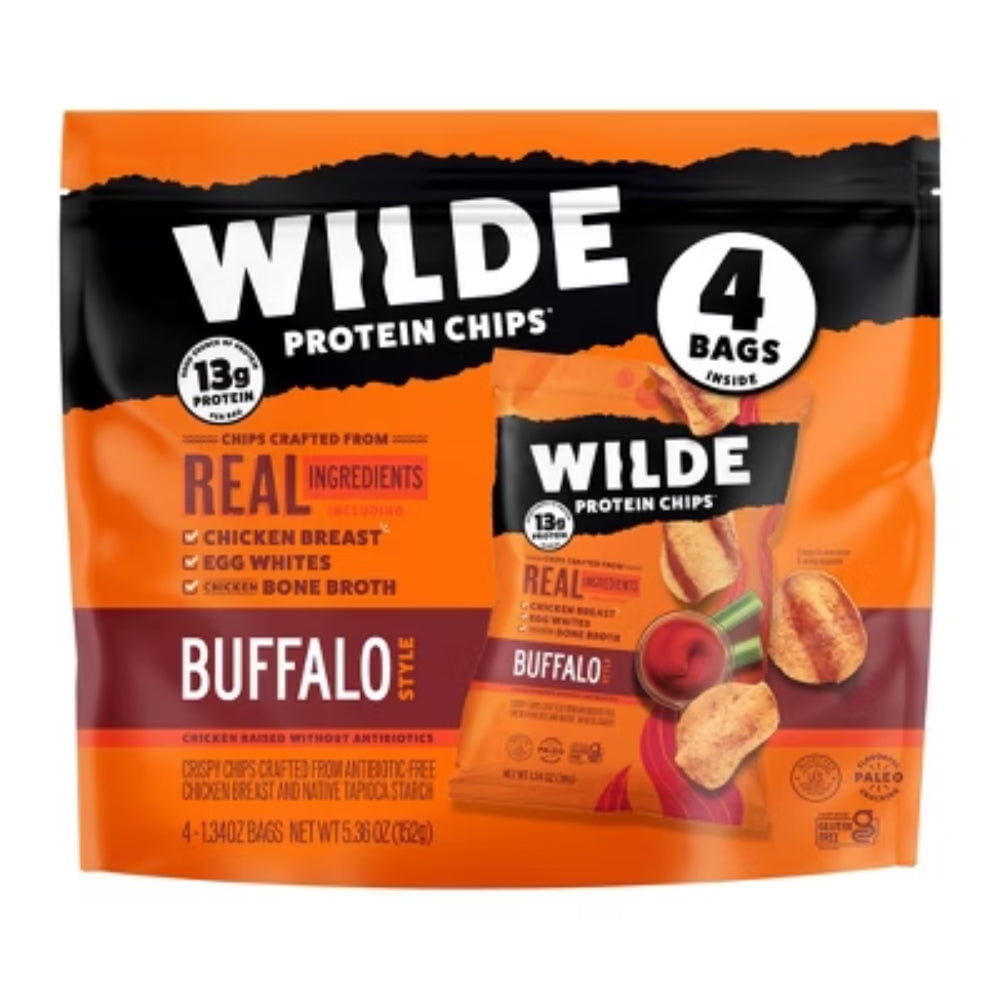 Wilde Buffalo Style Protein Chips 4 - 1.34 oz Bags