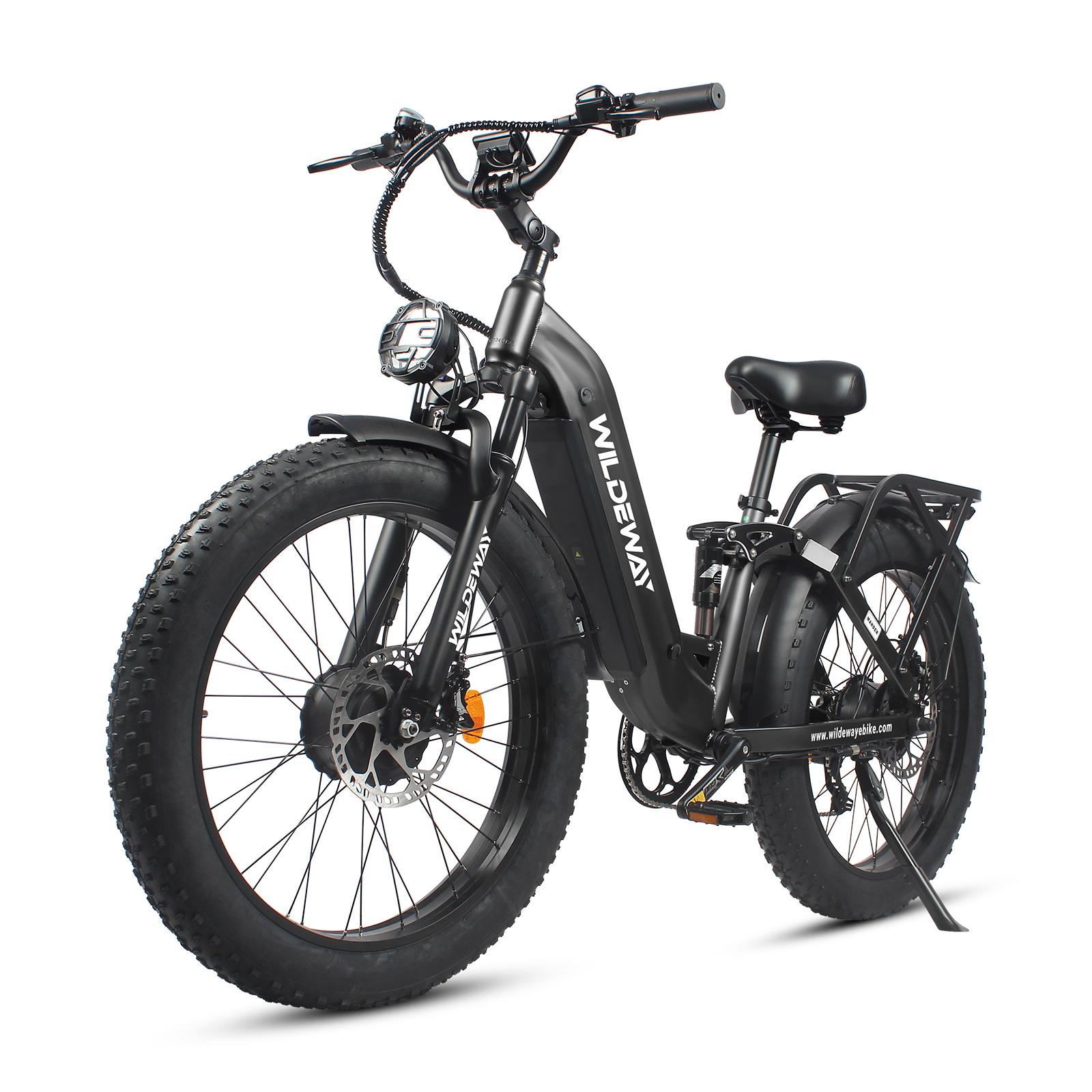 WILDEWAY Dual Motors 2600W Electric Bike for Adult 26'', UL2849 48V 30AH Removable Battery E-mountain bike 4.0 Fat Tire up to 32MPH Long Range Off-road Ebike Beach Dual Hydraulic&Brakes Bicycle