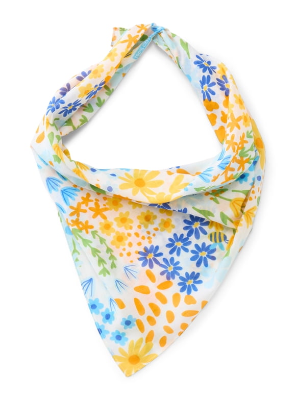 Women’s Wildflower Bandana from Way to Celebrate, One Size, Blue/Multi