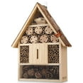 thumbnail image 1 of WILDLIFE FRIEND I Large Insect Hotel with bark roof Natural, Weatherproof, Insect House Made of Natural Wood for Bees, Ladybugs, lacewings, Butterflies, bee Hotel, Nesting aid for Hanging, 1 of 6