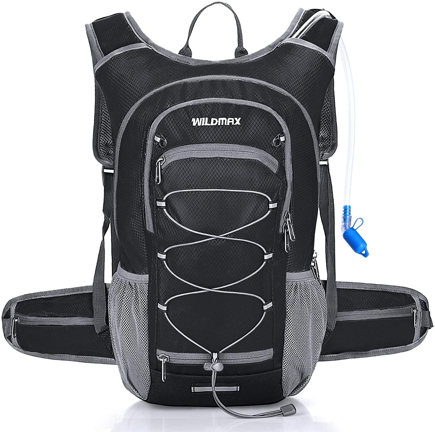 WILDMAX Hydration Backpack with 2L BPA Free Hydration Bladder,Water  Hydration Backpack for Men Women Cycling, Hiking, Running, Climbing,  Biking,Camping,Long Day Commuter,Black - Walmart.com